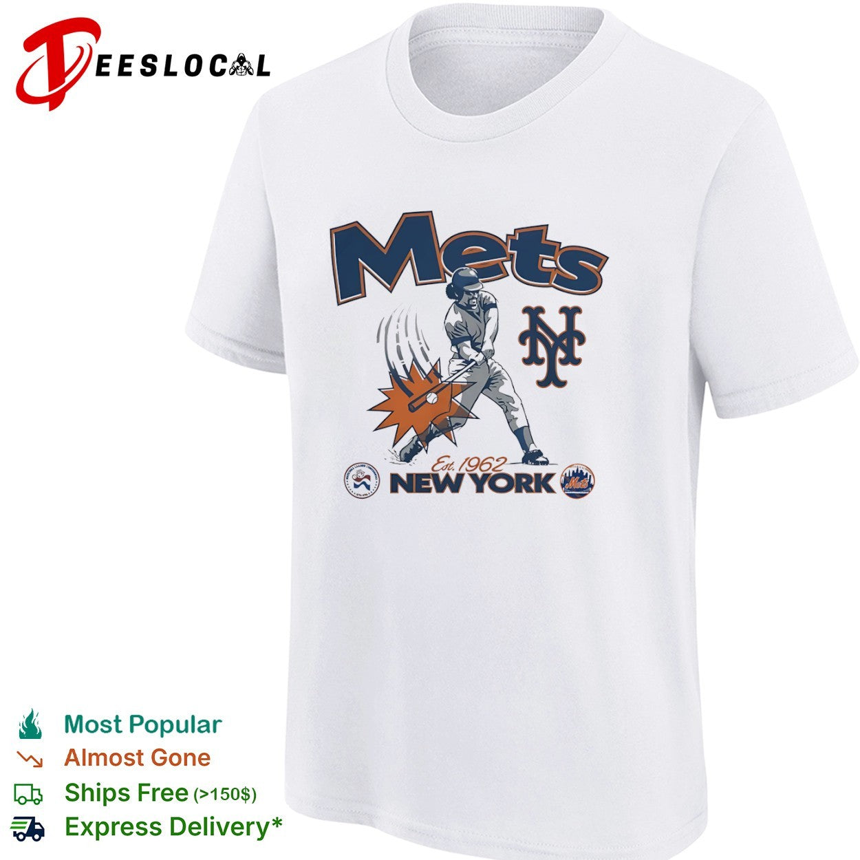 Mets New York Est 1962 National League Centennial 1876 1976 Baseball Club shirt