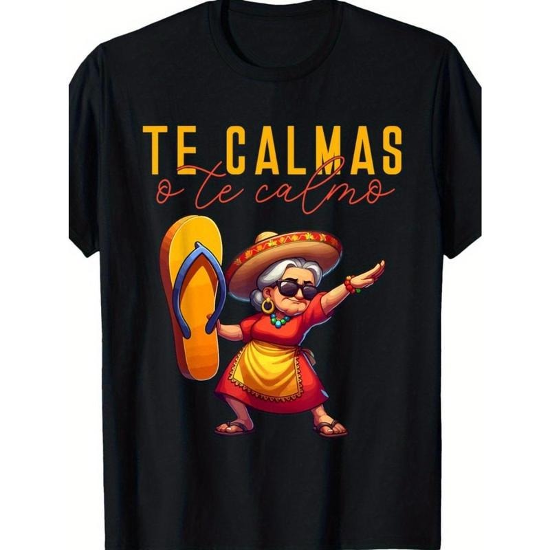 Mexican Spanish Mother Mom Emoticons Te Calmas O Te Calmo. Casual crew neck short sleeve tops, graphic t-shirts, gifts...
