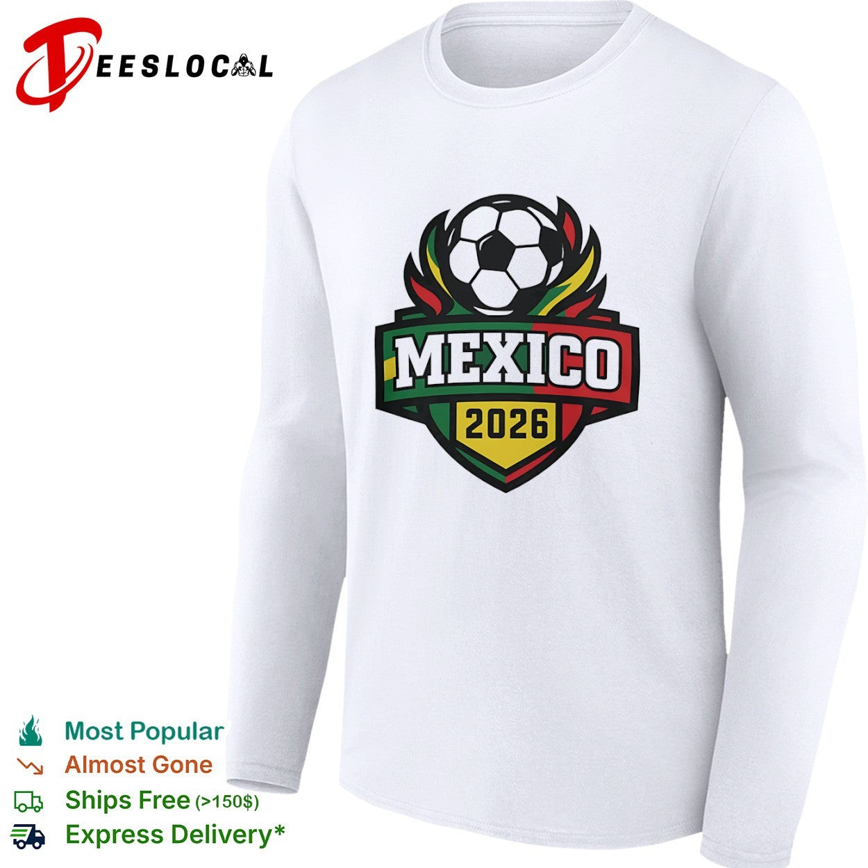 Mexico 2026 World Cup soccer logo shirt