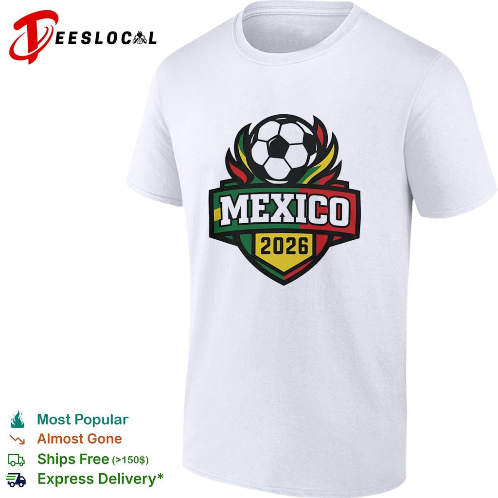 Mexico 2026 World Cup soccer logo shirt
