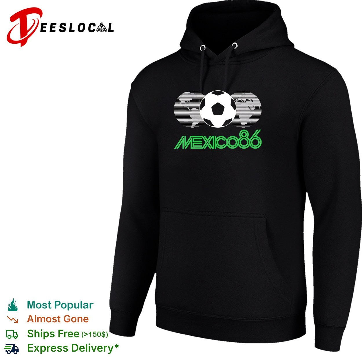 Mexico Soccer 86 Earth shape shirt