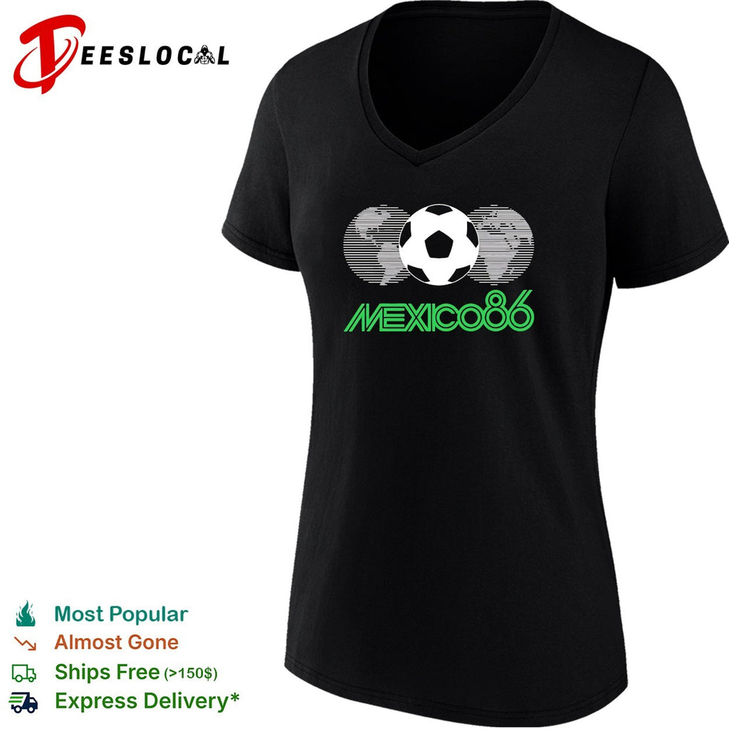 Mexico Soccer 86 Earth shape shirt