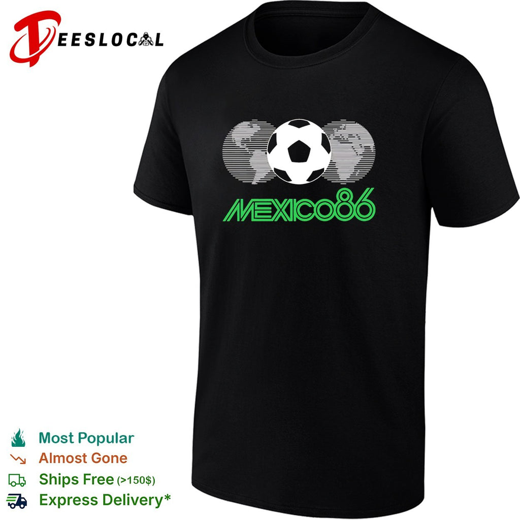 Mexico Soccer 86 Earth shape shirt