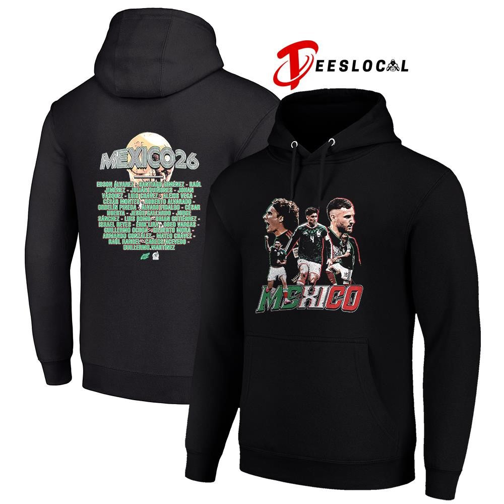 Mexico World Cup name roster graphic shirt