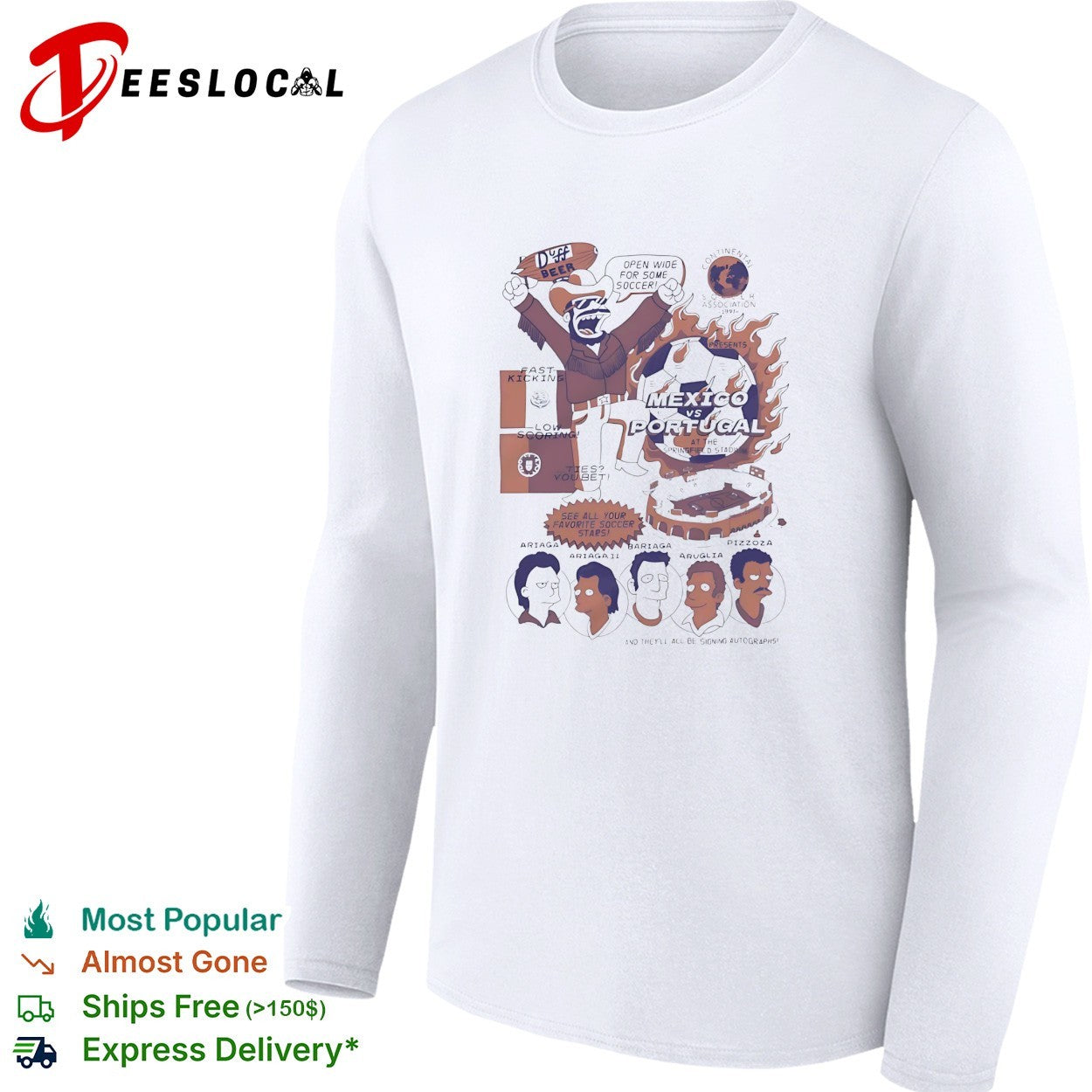 Mexico vs Portugal soccer match shirt