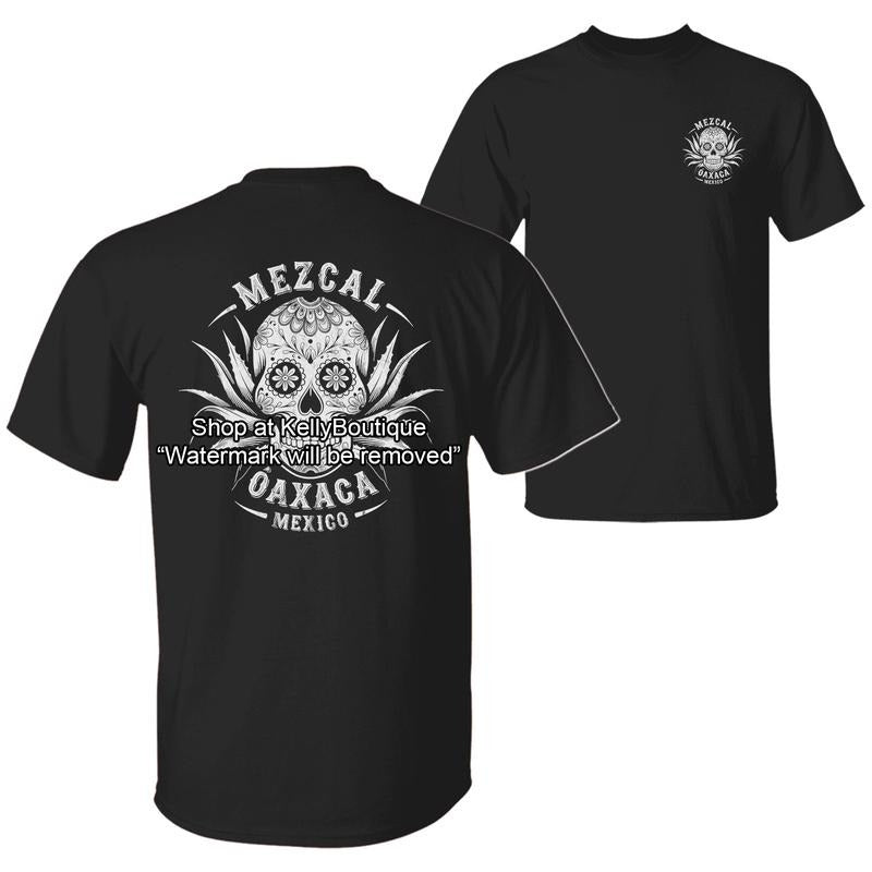 Mezcal Oaxaca Mexico Dia De Los Muertos Tequila Day Of The Dead T-Shirt, Trendy Hispanic Halloween Spooky Latina Season...