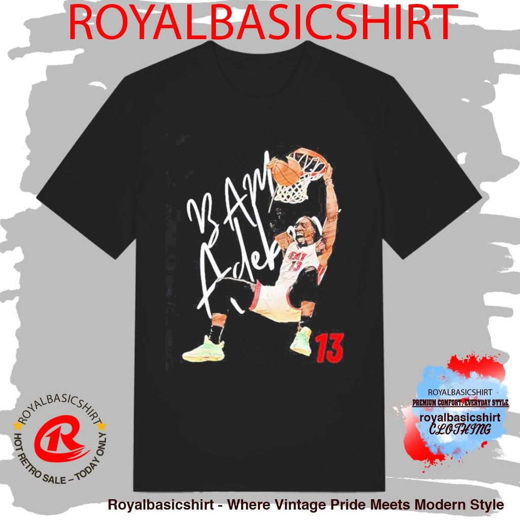 Miami Bam Adebayo #13 Dunk Basketball Cartoon  Shirt