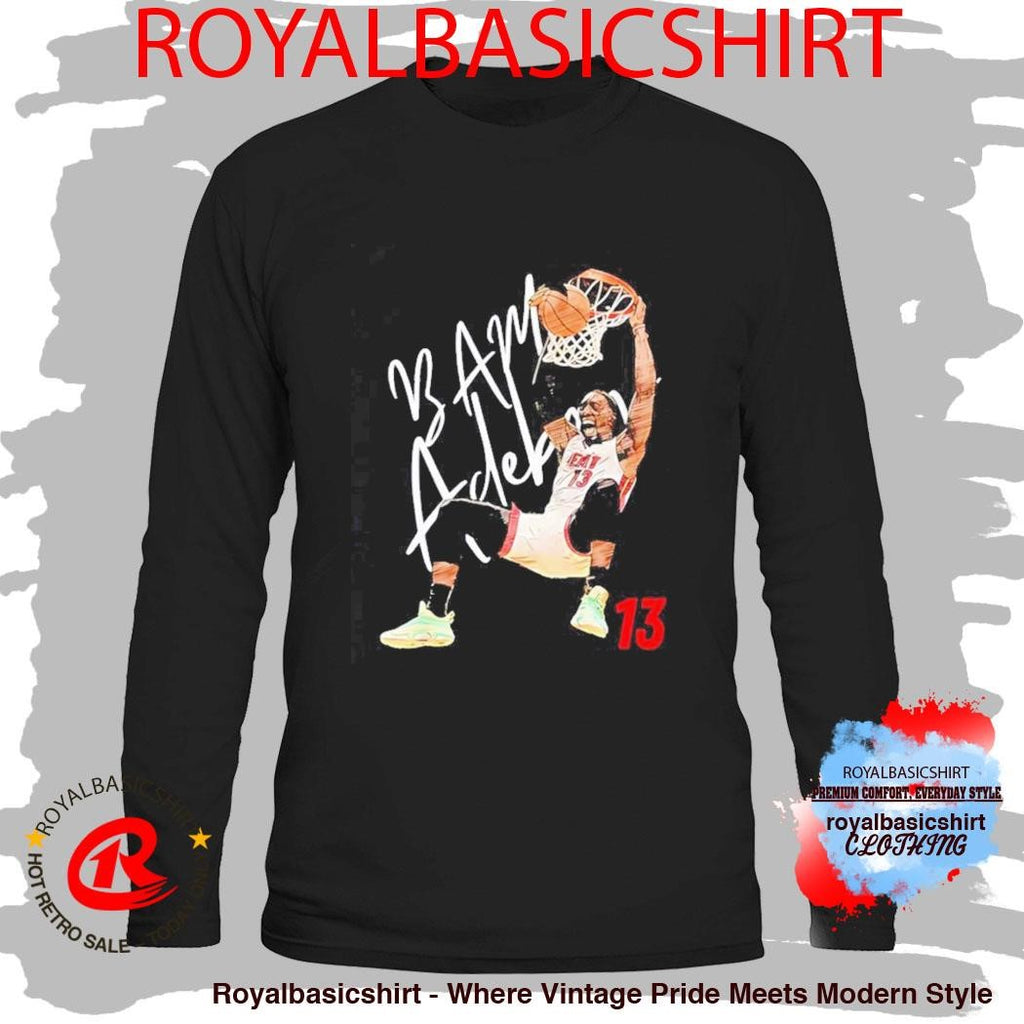 Miami Bam Adebayo #13 Dunk Basketball Cartoon  Shirt