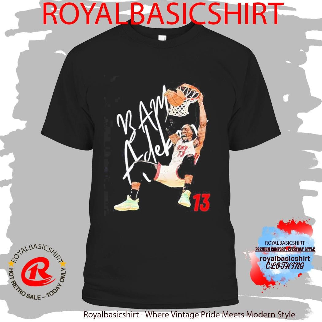 Miami Bam Adebayo #13 Dunk Basketball Cartoon  Shirt