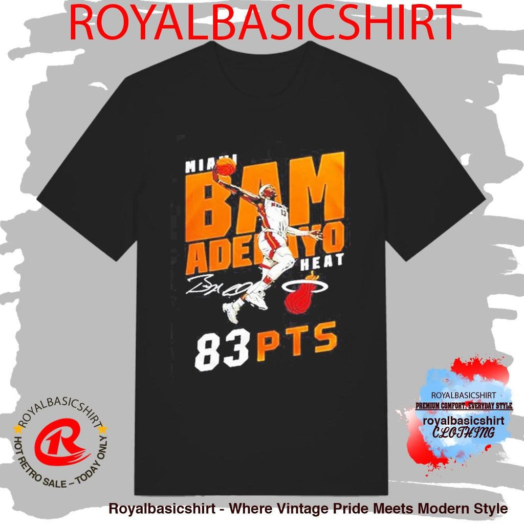 Miami Heat Adebayo 2026 Celebrate 83 Points History Graphic Shirt