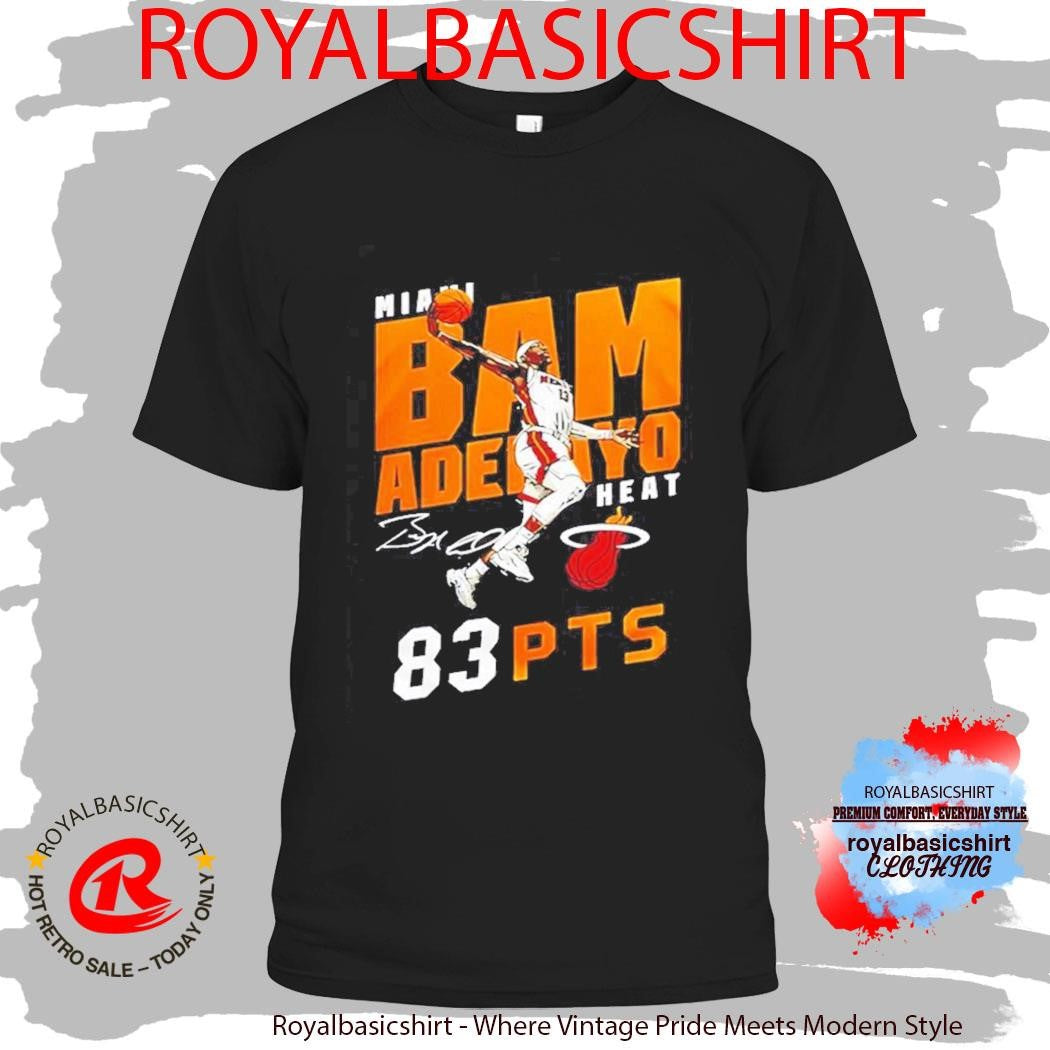 Miami Heat Adebayo 2026 Celebrate 83 Points History Graphic Shirt