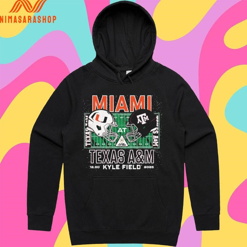 Miami Vs Texas A&amp;M Kyle Field 12 20 2025 College Football Playoff Shirts