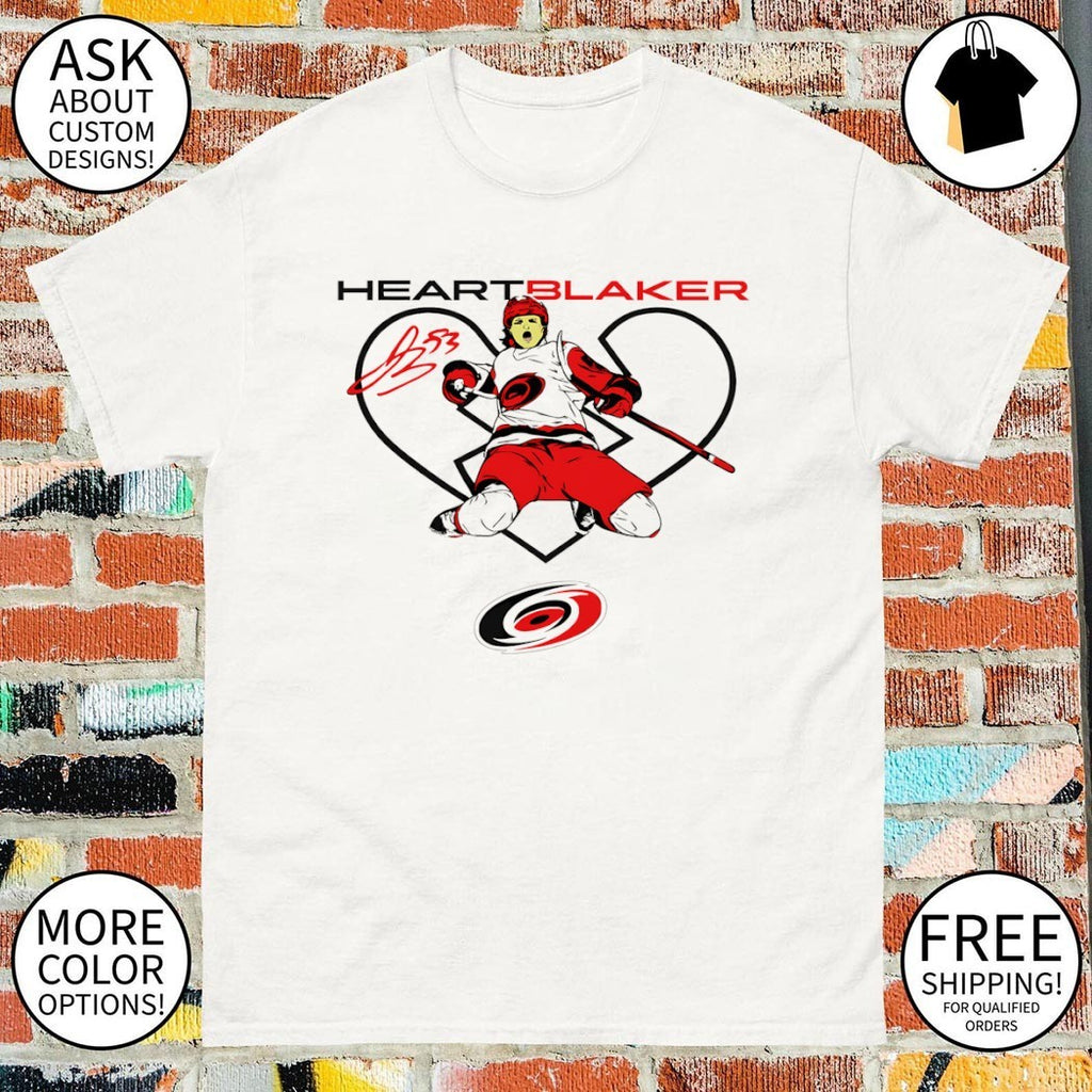 Michael Bunting Carolina Hurricanes Heartbreaker Hockey Fan signature shirt