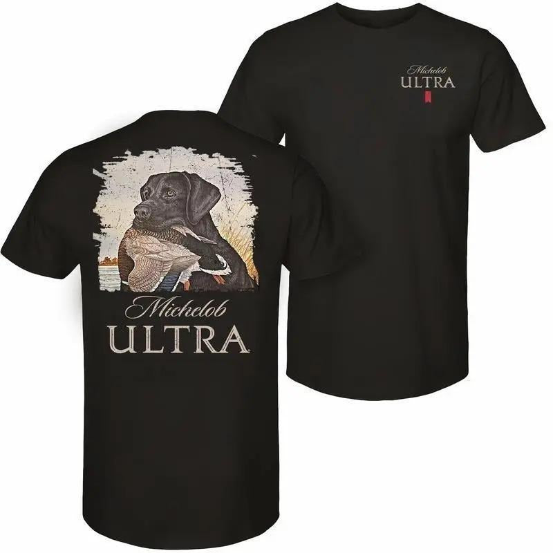 Michelob Ultra Mallard And Dog TShirt 2 Side Versatile Unisex Wear Casual,  Gift for Women for Men, Y2k, Back to School...