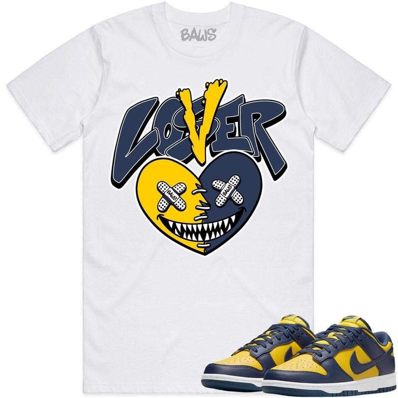 Michigan Dunks Shirt To Match Sneaker Lover Loser Baws Hoodie Sweatshirt | PrintMintTees.com