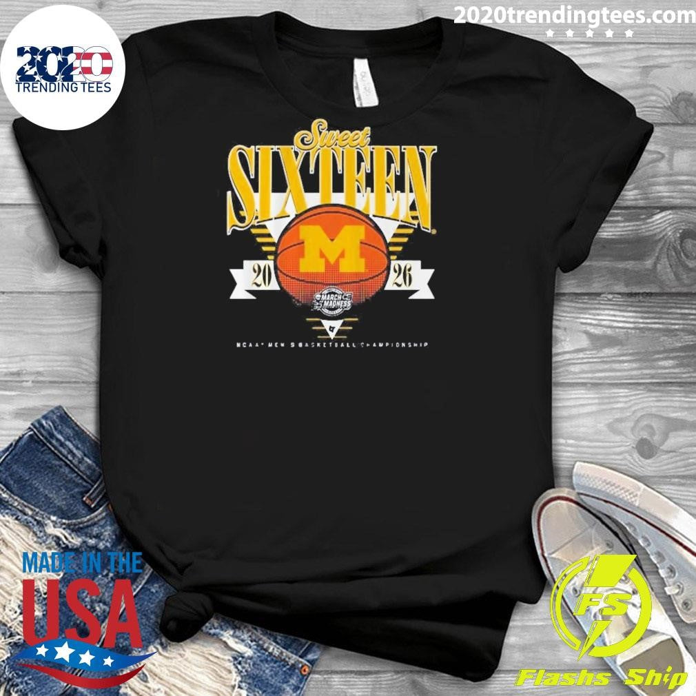 Michigan Wolverines MBB 2026 Sweet Sixteen Basketball Championship Shirt