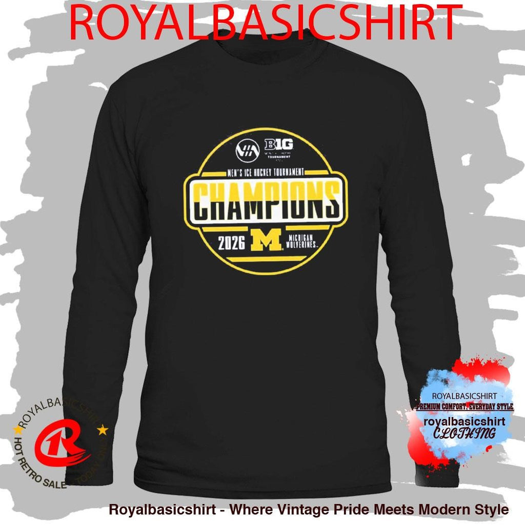 Michigan Wolverines Men’s Hockey Big 10 Champions 2026 T-Shirt