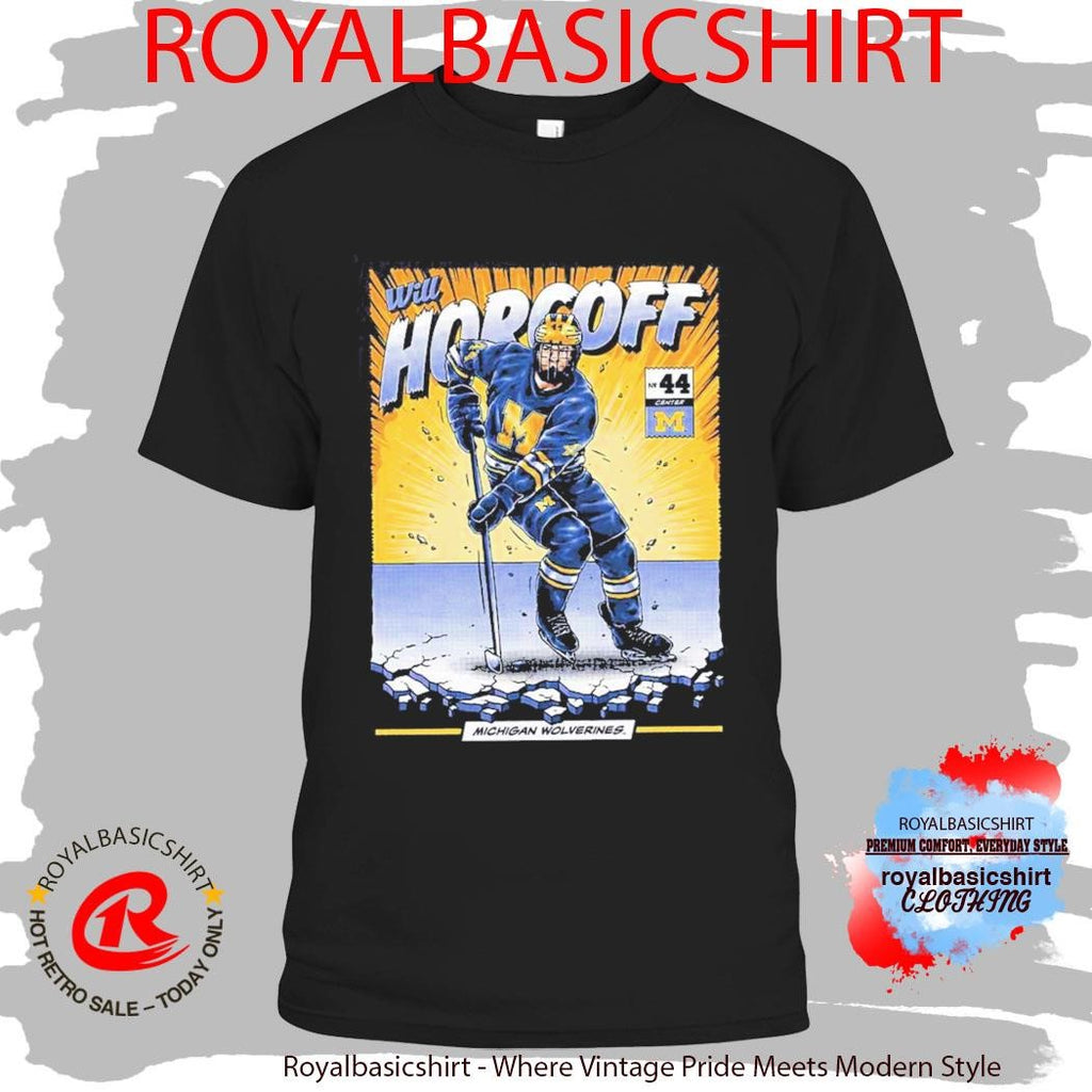 Michigan Wolverines Men’s Hockey Will Horcoff Student Athlete Comic T-Shirt