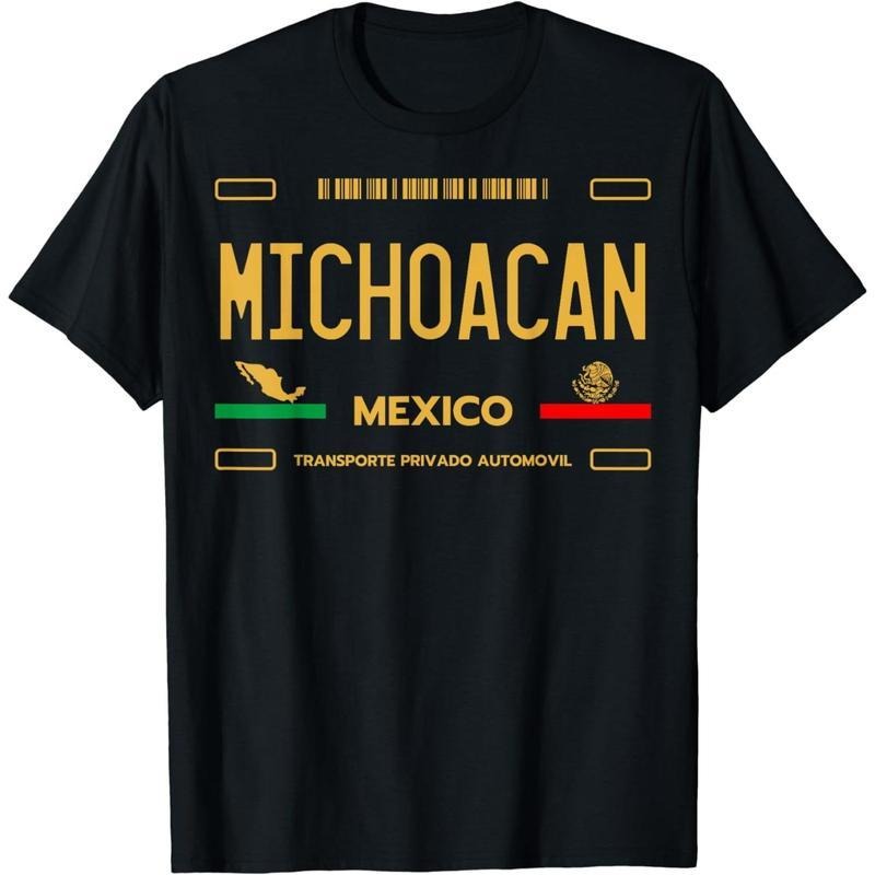 Michoacan Mexico License Plate Aesthetic, Michoacan T-Shirt Summer Streetwear Casual Hoodie Sweatshirt | PrintMintTees.com