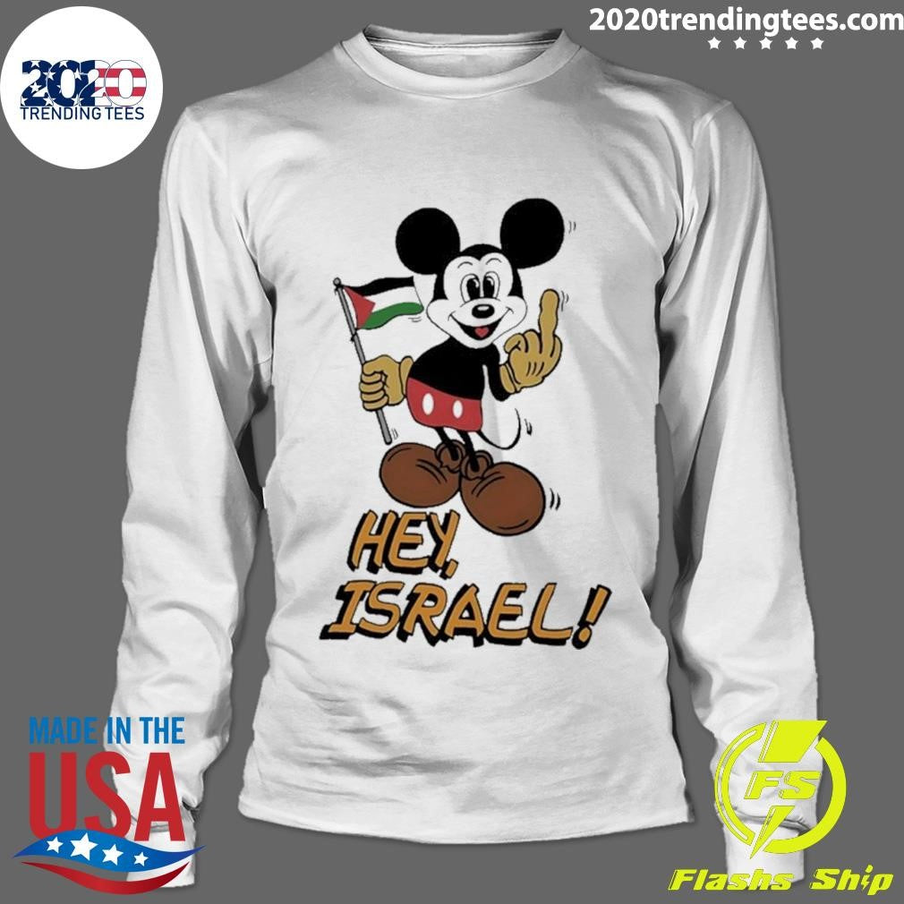Mickey With Iran Flag Hey Israel Middle Finger Shirt