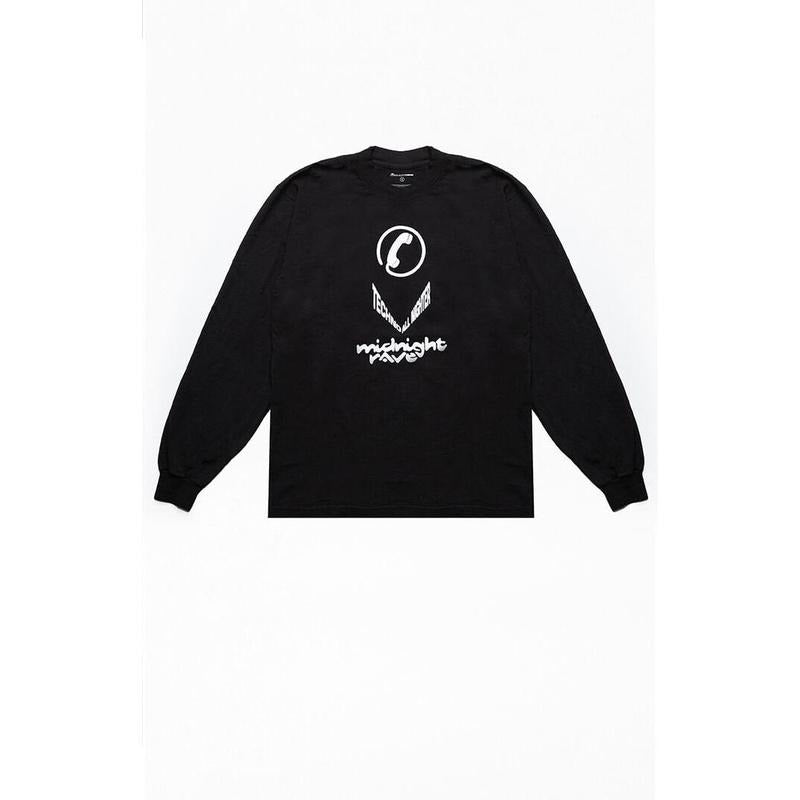 Midnight Rave Men's Techno All Nighter Long Sleeve T-Shirt - Multicolor Hoodie, Sweatshirt | PrintMintTees.com