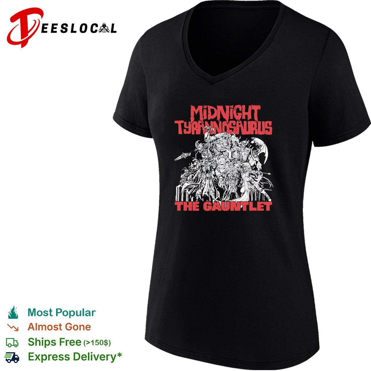 Midnight Tyrannosaurus the gauntlet dubstep shirt