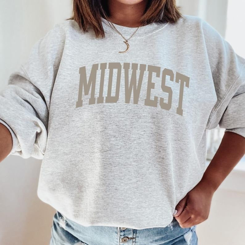 Midwest Sweatshirt, Retro , Vintage , Vacation , Trendy Hoodie T-shirt Cotton Womenswear | PrintMintTees.com