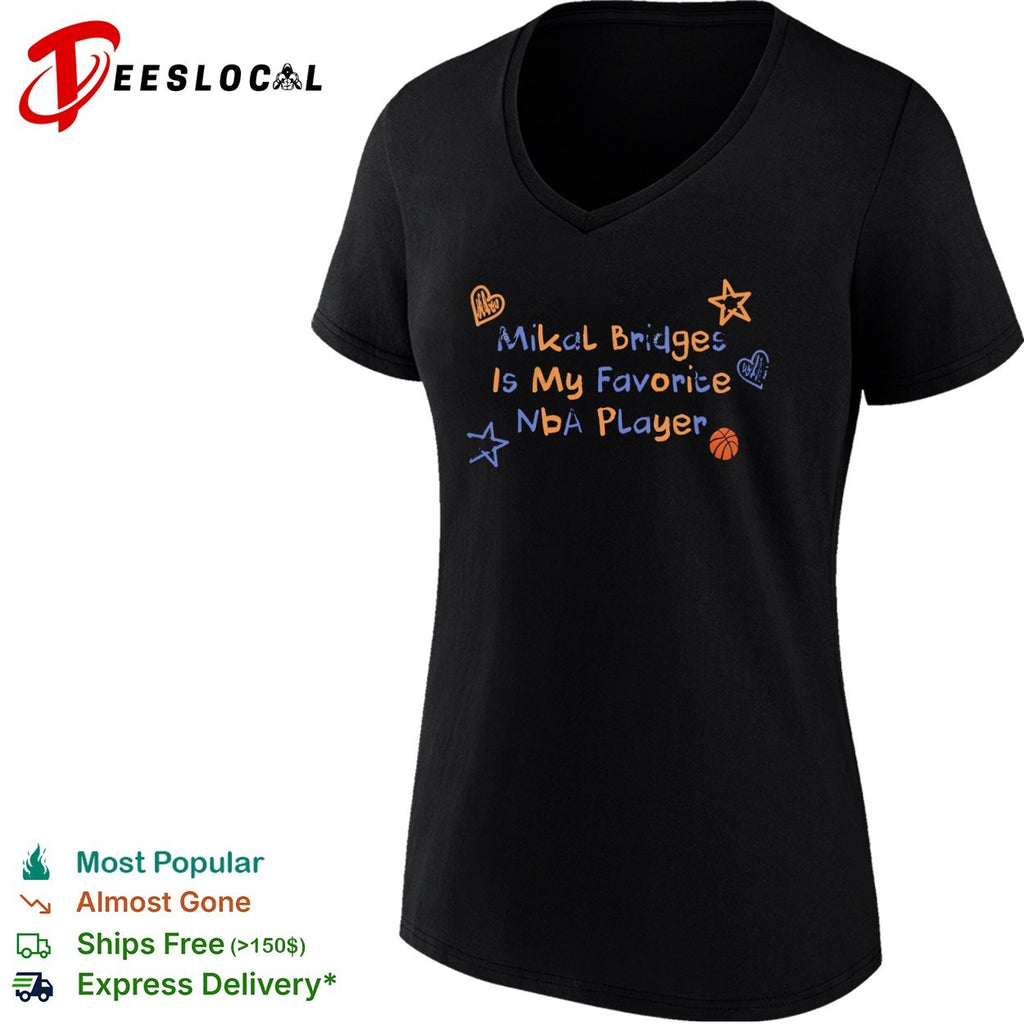 Mikal Bridges is my favorite NBA player hearts stars shirt