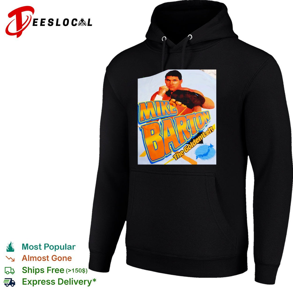 Mike Barton the golden left boxer portrait shirt