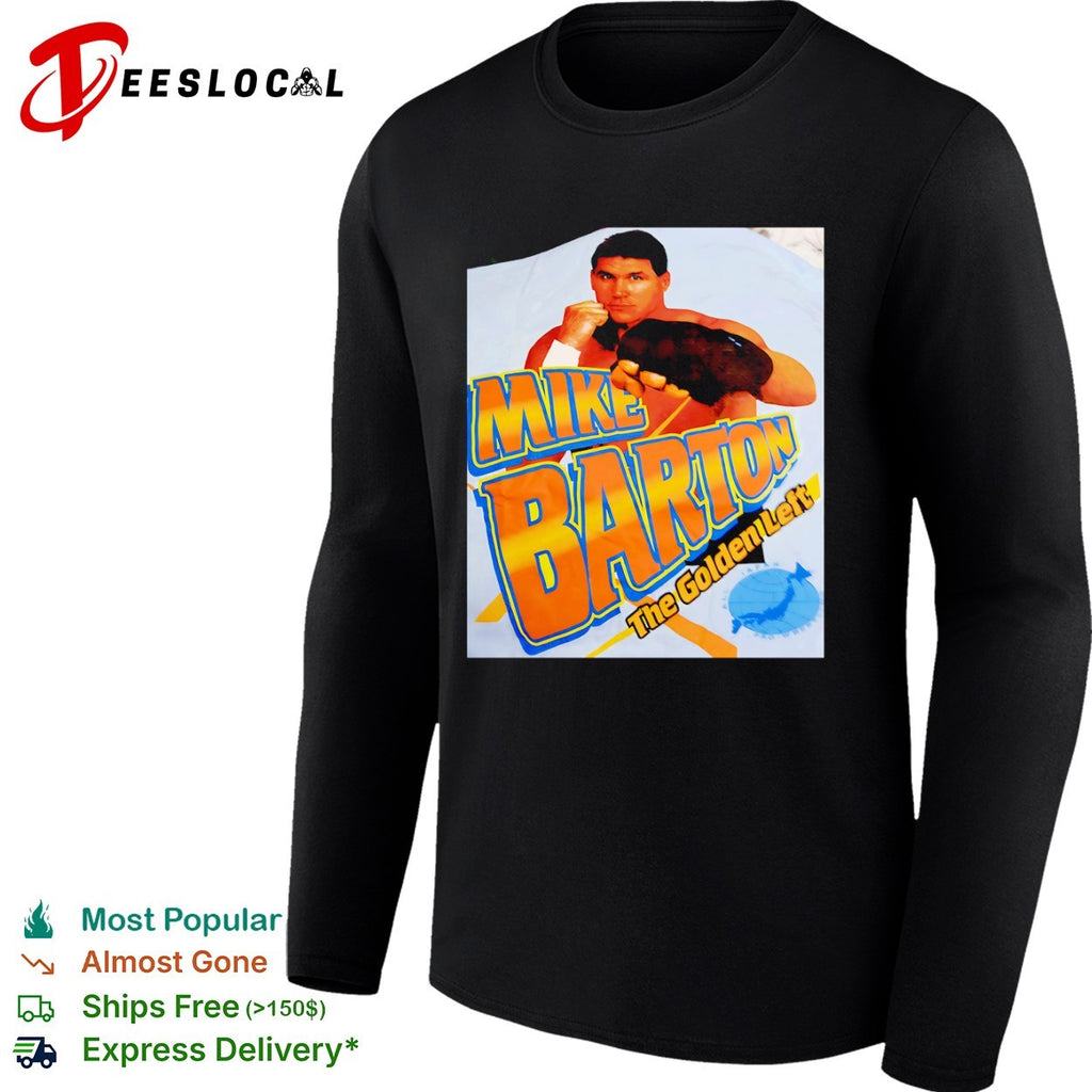 Mike Barton the golden left boxer portrait shirt