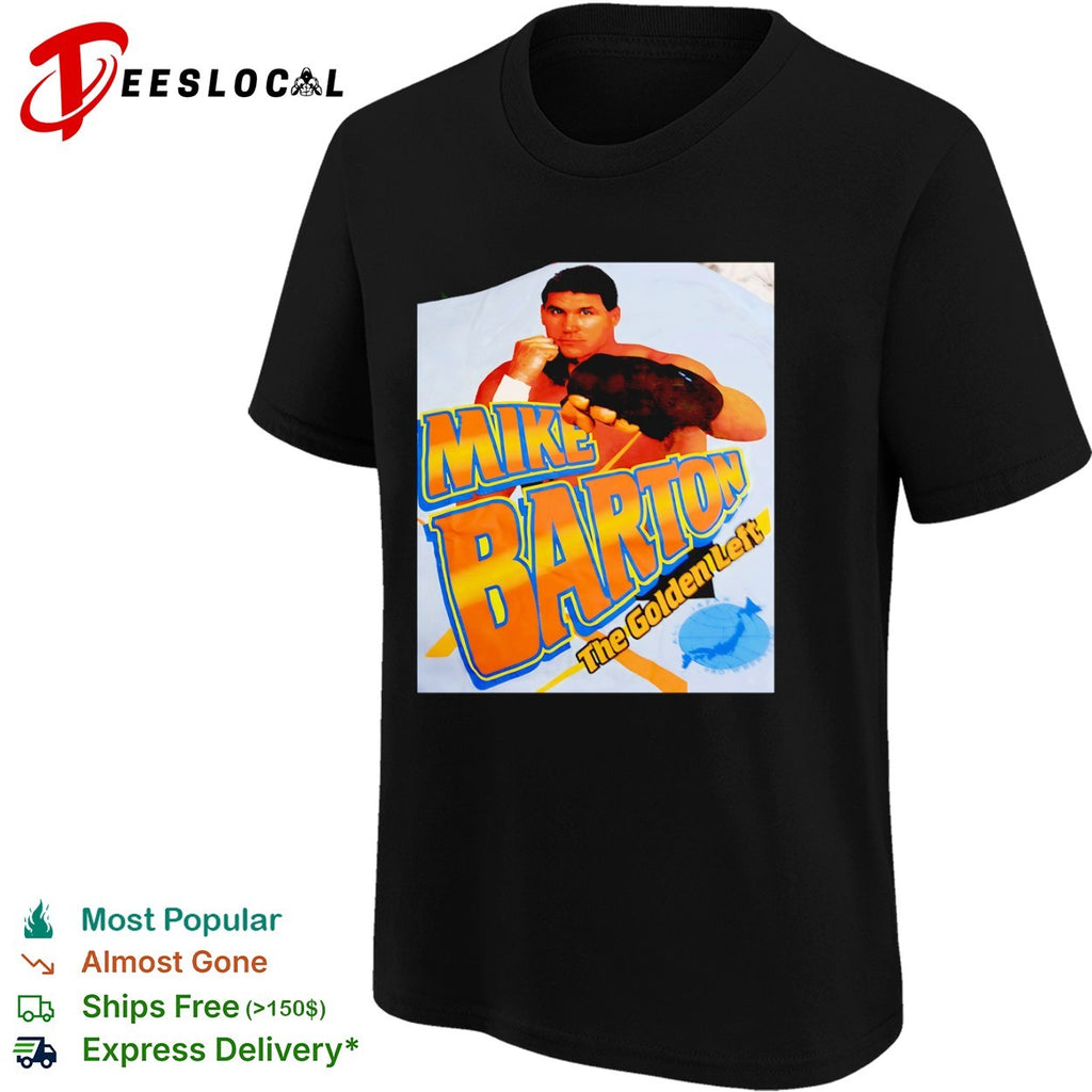 Mike Barton the golden left boxer portrait shirt