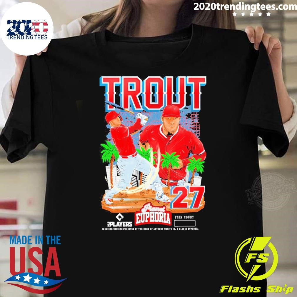 Mike Trout Los Angeles Angels MLB Players Planet Euphoria Artwork 2026 Shirt