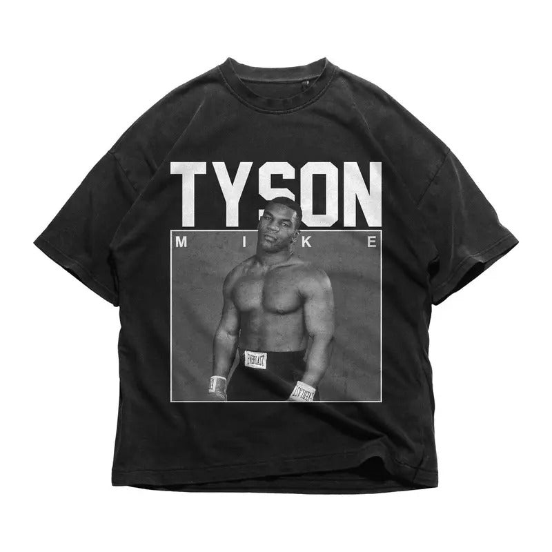 Mike Tyson T-Shirt Boxing Graphic Tee Unisex Bootleg Sweatshirt Cotton Long Sleeve Hoodie | PrintMintTees.com