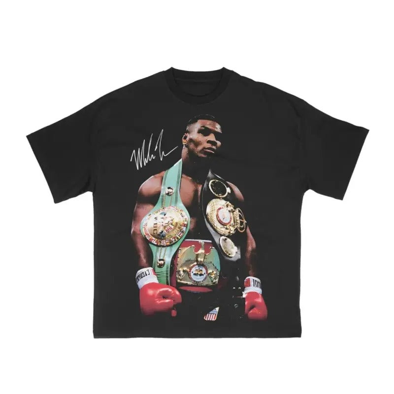 Mike Tyson T-Shirt, Boxing Graphic Teem, Vintage Streetwear, Autographed T-Shirt, T-Shirt For Unisex , Gift For Men ,...