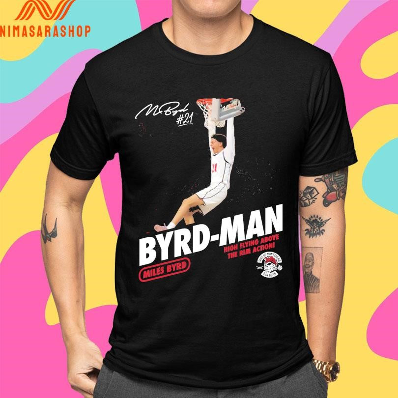 Miles Byrd Byrd-Man High Flying Above The Rim Action San Diego State Aztecs Shirts