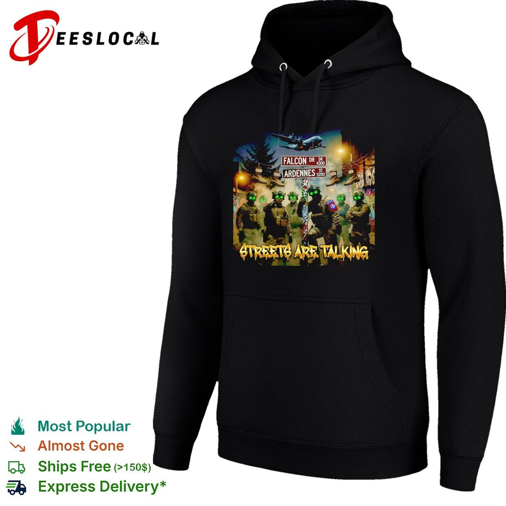 Military tactical soldiers falcon ardennes streets are talking shirt