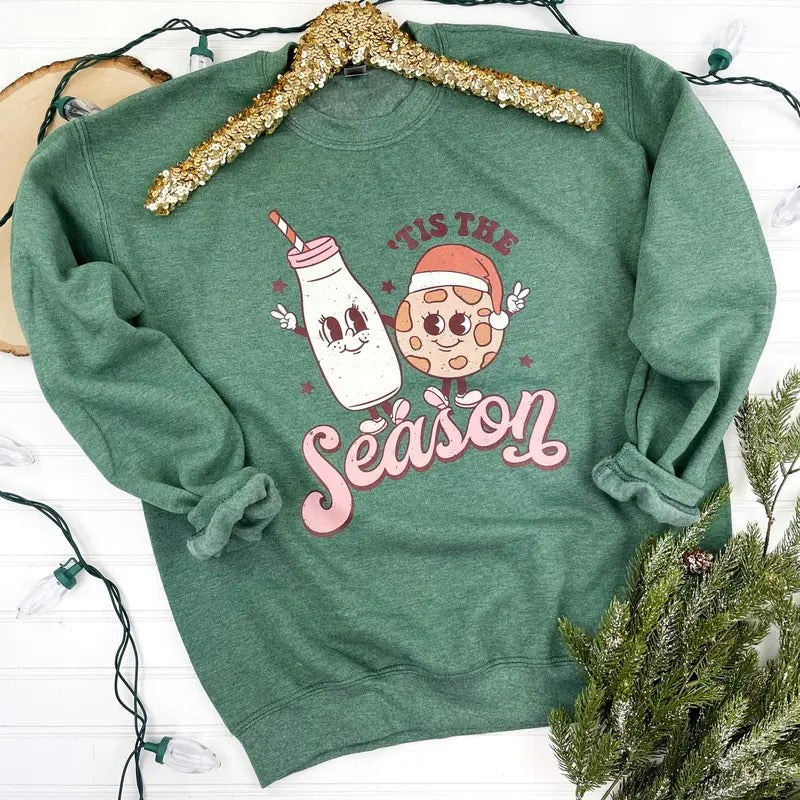 Milk & Cookies Tis The Season Sweatshirt Shirt Hoodie | PrintMintTees.com
