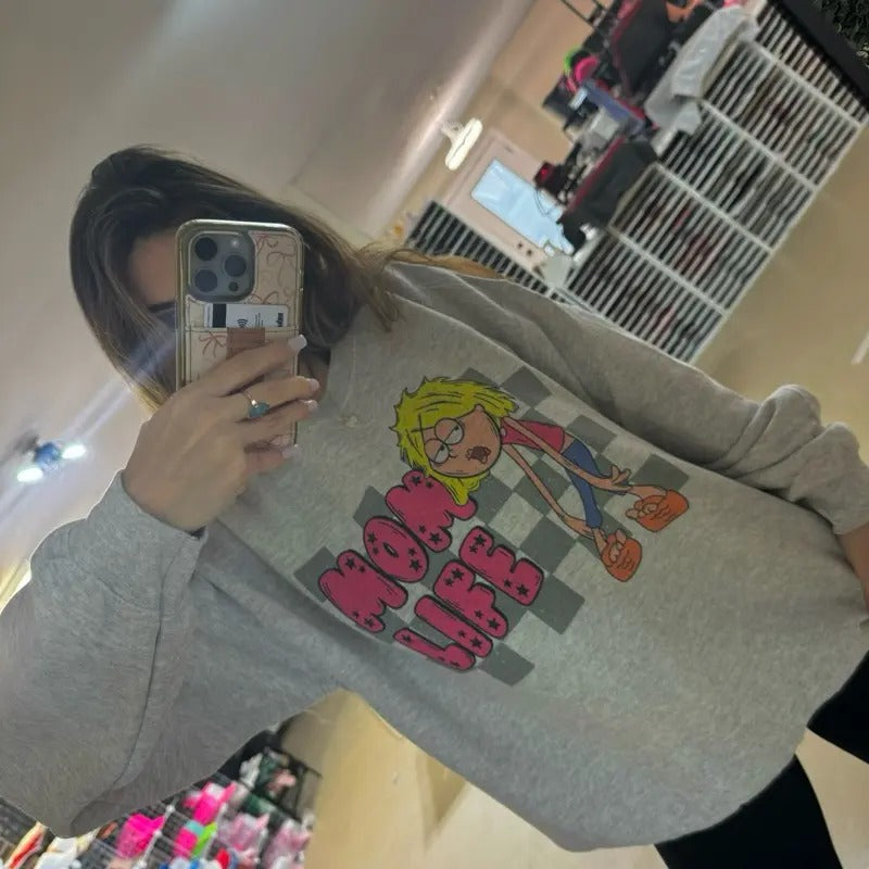 Millennial Mom Life Sweatshirt | Lizzie Sweatshirt Shirt Hoodie | PrintMintTees.com