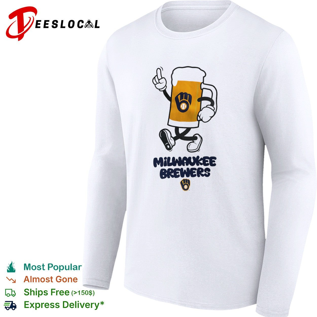 Milwaukee Brewers beer mascot shirt