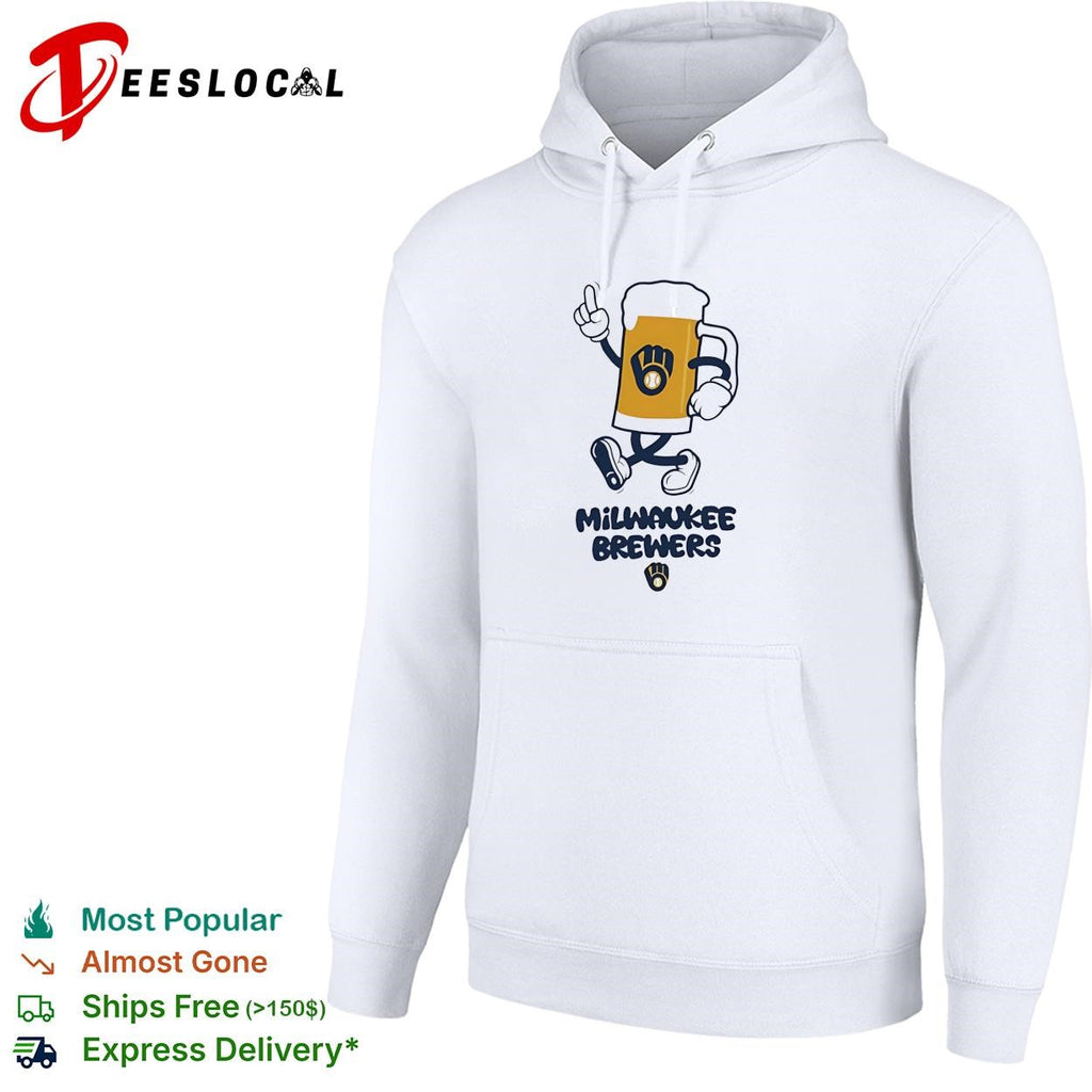Milwaukee Brewers beer mug mascot index finger shirt