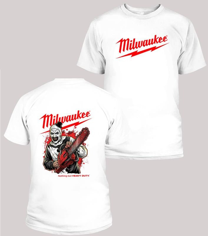 Milwaukee Tools Art The Clown With Chainsaw Halloween Shirt, Halloween Tee-shirt Hoodie Sweatshirt | PrintMintTees.com