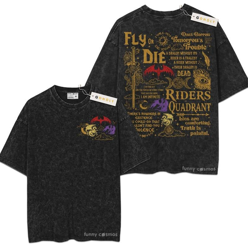 [ Mineral Wash ] Basgiath War College Fourth Wing For Fans Lover Book, Bookish, Graphic Washed Style Shirt Hoodie Sweatshirt