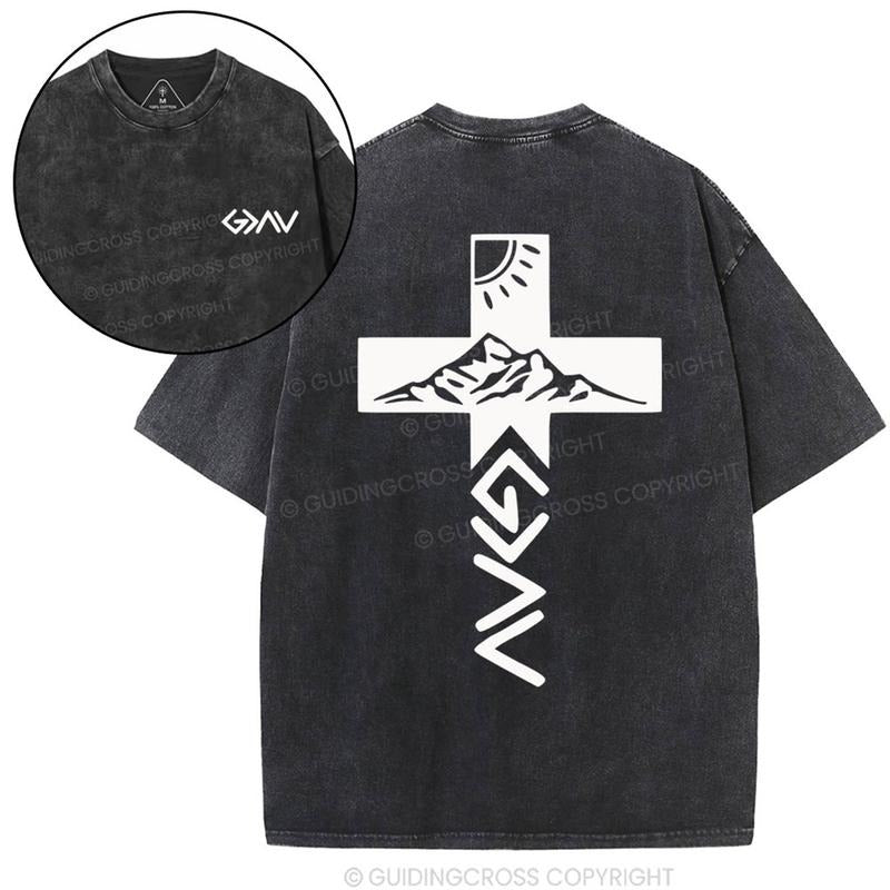 [ Mineral Wash ] God Is Greater Than The Highs And Lows Christian Washed TShirt Jesus Graphic Washed Style Shirt Hoodie...