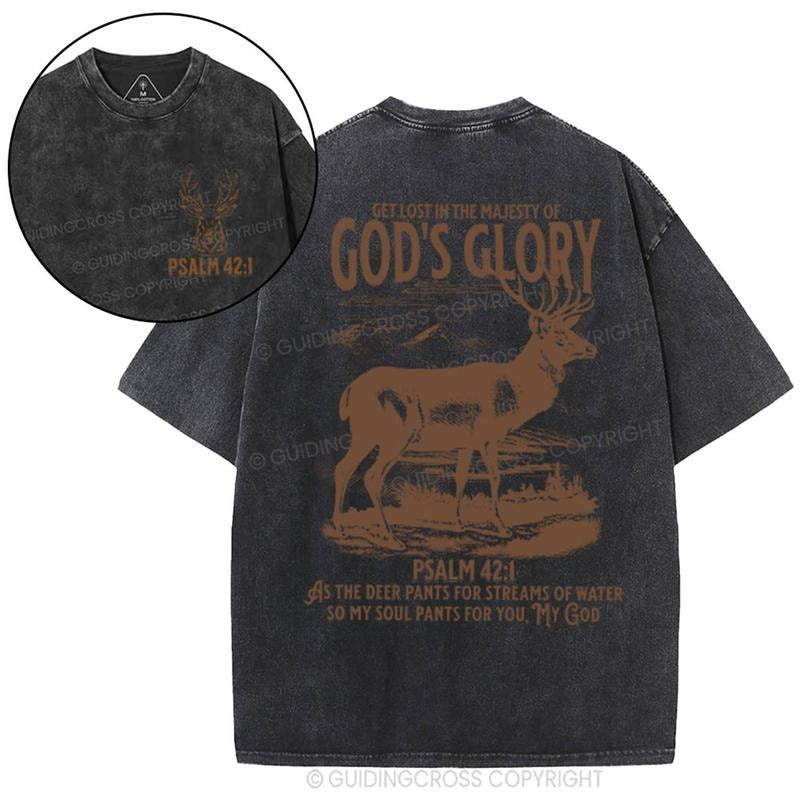 [ Mineral Wash ] God's Glory Christian Washed T-Shrit Jesus Graphic Washed Style Shirt Hoodie Sweatshirt | PrintMintTees.com