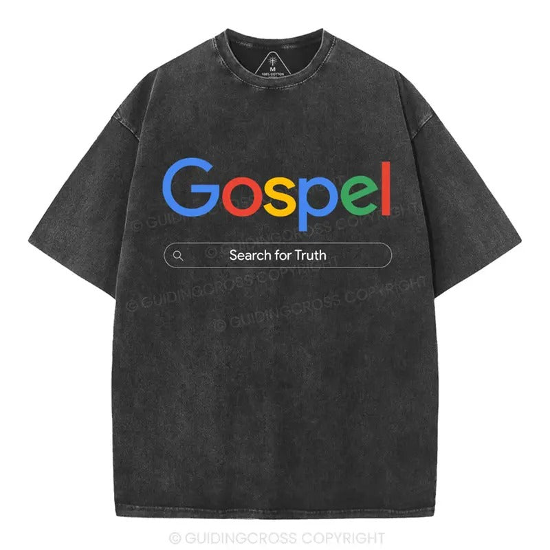[ Mineral Wash ] Gospel Search For Truth Christian Washed TShirt Jesus Graphic Washed Style Shirt Hoodie Sweatshirt