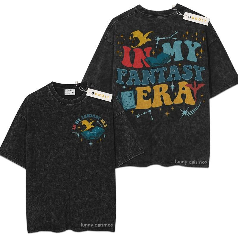 [ Mineral Wash ] In My Fantasy Era, Fourth Wings For Fans Lover Book, Bookish, Graphic Washed Style Shirt Hoodie Sweatshirt