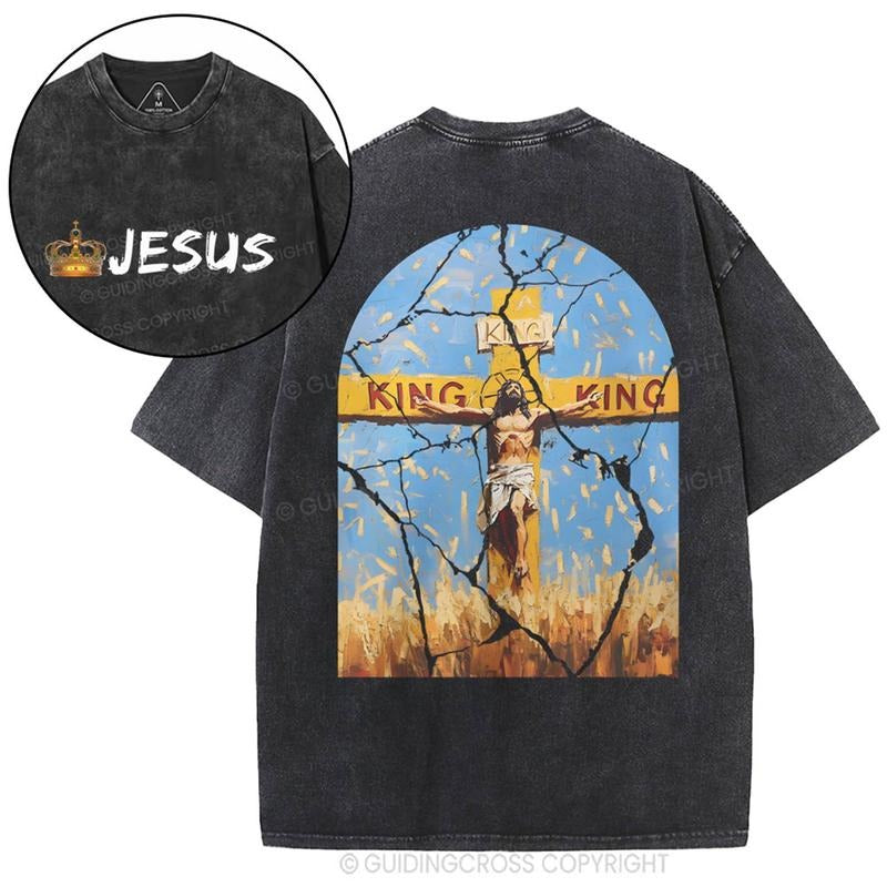 [ Mineral Wash ] JESUS Christian Washed Shirt Jesus Graphic Washed Style Shirt Hoodie Sweatshirt | PrintMintTees.com