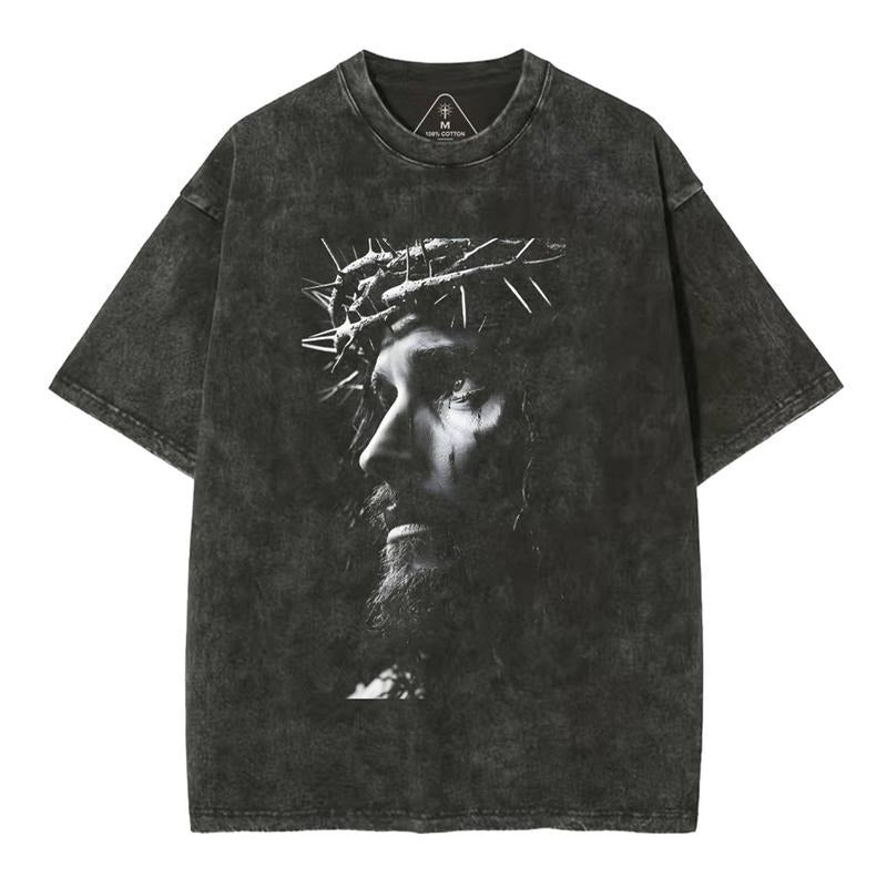 [ Mineral Wash ] Jesus Christ Christian Washed TShirt Jesus Graphic Washed Style TShirt Hoodie Sweatshirt | PrintMintTees.com