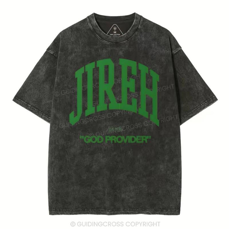 [ Mineral Wash ] Jireh Christian Washed TShirt Jesus Graphic Washed Style Shirt Hoodie Sweatshirt | PrintMintTees.com