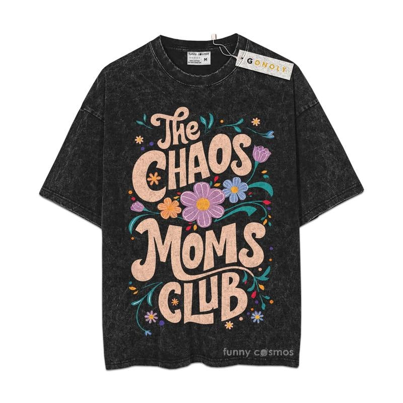 [ Mineral Wash ] Mama Floral Shirt, Chaos Mamas Club, Mama Groovy, Motherhood, Mothers Day Gifts, Faith, Religious,...